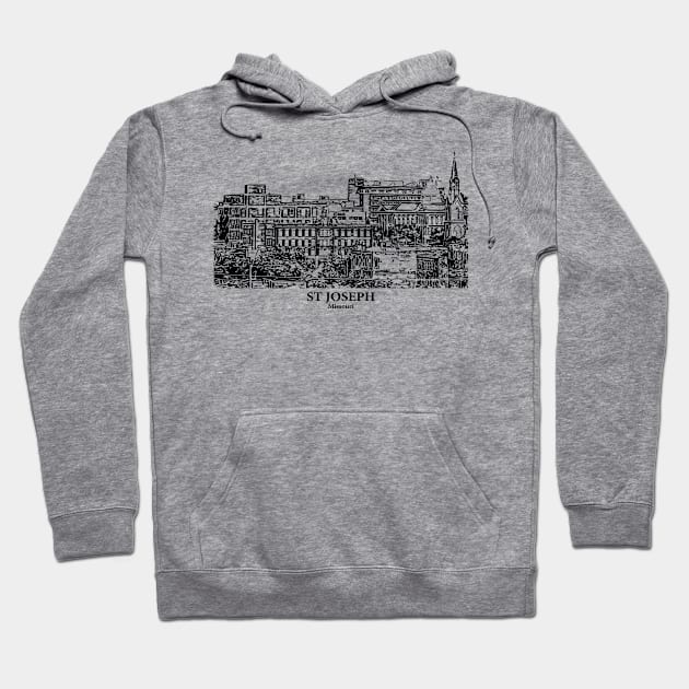 St Joseph - Missouri Hoodie by Lakeric